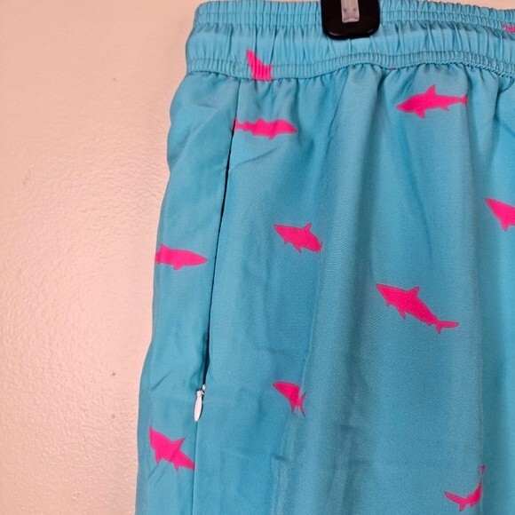 Maamgic "PINK SHARKS" Drawstring Lined Swim Trunks/Shorts size xl nwt - Picture 3 of 9